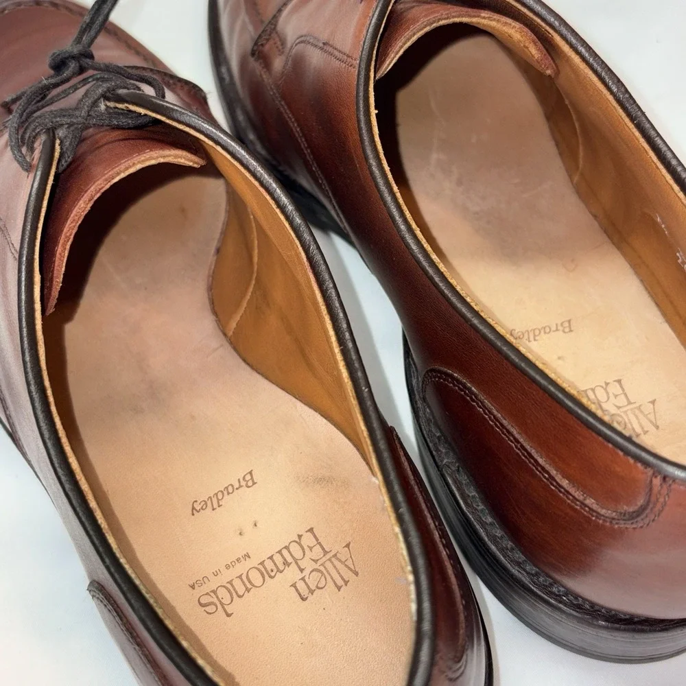 Allen Edmonds Bradley Split Toe Brown‎ Leather Shoes Mens 9.5 D